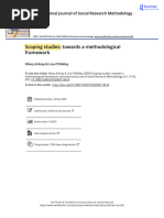 Scoping Studies - Towards A Methodological Framework