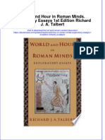 World and Hour in Roman Minds Exploratory Essays 1St Edition Richard J A Talbert Full Chapter PDF