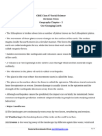 07 Social Science Geography Key Notes ch03 Our Changing Earth