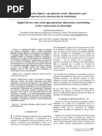 Alfabetización Digital y Apropiación Social Dimensiones Que Aportan en La Construcción de Ciudadania