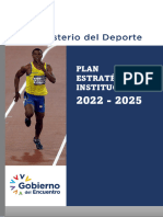 Plan Estratégico Ministerio Del Deporte 2022 2025