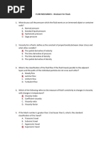 FLUID MECHANICS Reviewer For Finals (Answer)