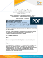 Guía de Actividades y Rúbrica de Evaluación - Tarea 4 - Comprendiendo El Rol de La Psicología en El Contexto