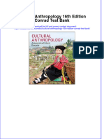 Instant Download PDF Cultural Anthropology 16th Edition Conrad Test Bank Full Chapter