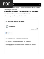 SPLIT VALUATION FOR MATERIAL. - SAP Community