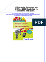 Instant Download PDF Enhanced Computer Concepts and Microsoft Office 2013 Illustrated 1st Edition Parsons Test Bank Full Chapter