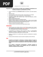 Requisitos de Sello de Exento de Visa - Venezolanos Con Residencia Temporal o Permanente