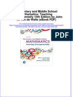 Full Download PDF of Elementary and Middle School Mathematics: Teaching Developmentally 10th Edition by John A. Van de Walle (Ebook PDF) All Chapter