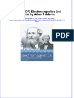 Full Download PDF of (Ebook PDF) Electromagnetics 2nd Edition by Arlon T Adams All Chapter