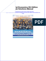 (Download PDF) Managerial Economics 5th Edition Froeb Solutions Manual Full Chapter