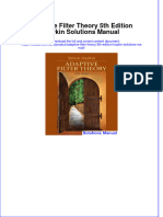 Instant Download PDF Adaptive Filter Theory 5th Edition Haykin Solutions Manual Full Chapter