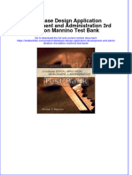Instant Download PDF Database Design Application Development and Administration 3rd Edition Mannino Test Bank Full Chapter