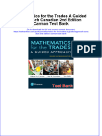 (Download PDF) Mathematics For The Trades A Guided Approach Canadian 2nd Edition Carman Test Bank Full Chapter