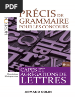 Précis de Grammaire Pour Les Concours