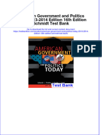 Instant Download PDF American Government and Politics Today 2013-2014 Edition 16th Edition Schmidt Test Bank Full Chapter