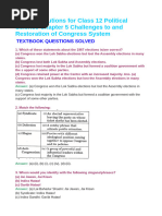 Chapter 5 Challenges To and Restoration of The Congress System