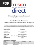 Business Requirements (Small Project) - User Control Over Was Prices