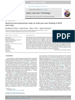 Numerical and Experimental Study On Multi-Pass Laser Bending of AH36