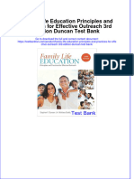 (Download PDF) Family Life Education Principles and Practices For Effective Outreach 3rd Edition Duncan Test Bank Full Chapter