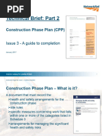 Construction Phase Plan Iss 3 Guidance To Completion