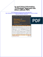 Full Download PDF of Managing and Using Information Systems: A Strategic Approach 6th Edition (Ebook PDF) All Chapter