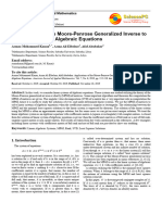 2.applications of The Moore-Penrose Generalized Inverse