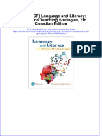 (Ebook PDF) (Ebook PDF) Language and Literacy: Content and Teaching Strategies, 7th Canadian Edition All Chapter