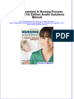 Instant Download PDF Nursing Assistant A Nursing Process Approach 11th Edition Acello Solutions Manual Full Chapter