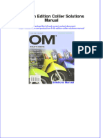 Instant Download PDF OM 4 4th Edition Collier Solutions Manual Full Chapter