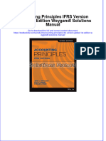 (Download PDF) Accounting Principles IFRS Version Global 1st Edition Weygandt Solutions Manual Full Chapter