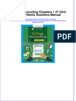 (Download PDF) College Accounting Chapters 1 27 23rd Edition Heintz Solutions Manual Full Chapter