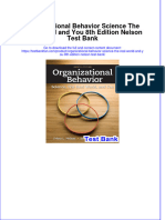 Instant Download PDF Organizational Behavior Science The Real World and You 8th Edition Nelson Test Bank Full Chapter