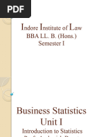 BBA LLB Semester I Statitics Unit I