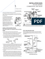 700-800 SERIES Commercial Gas Valve: Installation Data