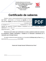 Certificado de Saberes