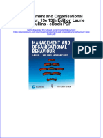 Full Download PDF of Management and Organisational Behaviour, 13e 13th Edition Laurie Mullins - Ebook PDF All Chapter