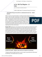 New Tax Regime vs. Old Tax Regime - A Comparative Study