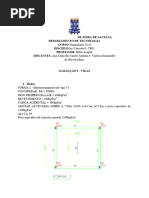 TEC155 - Avaliação I - Vigas