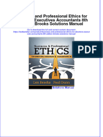 Business and Professional Ethics For Directors Executives Accountants 8th Edition Brooks Solutions Manual