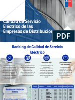 Ranking Calidad de Servicio Electrica Empresas Distribucion