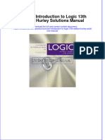 Instant Download PDF Concise Introduction To Logic 13th Edition Hurley Solutions Manual Full Chapter