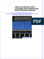 Instant Download PDF Government and Not-for-Profit Accounting Concepts and Practices 6th Edition Granof Solutions Manual Full Chapter