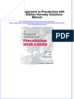 Instant Download PDF Graphical Approach To Precalculus With Limits 6th Edition Hornsby Solutions Manual Full Chapter