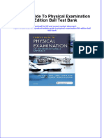 (Download PDF) Seidels Guide To Physical Examination 9th Edition Ball Test Bank Full Chapter