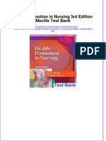 Instant Download PDF Health Promotion in Nursing 3rd Edition Maville Test Bank Full Chapter