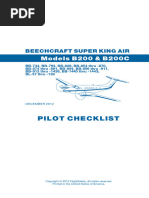 KA B200 & B200C Pilot Checklist