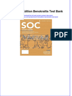 (Download PDF) SOC3 3rd Edition Benokraitis Test Bank Full Chapter