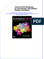 (Download PDF) E-Commerce 2019 Business Technology and Society 15th Edition Laudon Test Bank Full Chapter