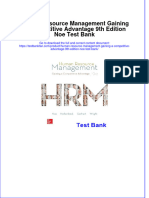 Instant Download PDF Human Resource Management Gaining A Competitive Advantage 9th Edition Noe Test Bank Full Chapter