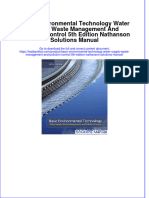 (Download PDF) Basic Environmental Technology Water Supply Waste Management and Pollution Control 5th Edition Nathanson Solutions Manual Full Chapter